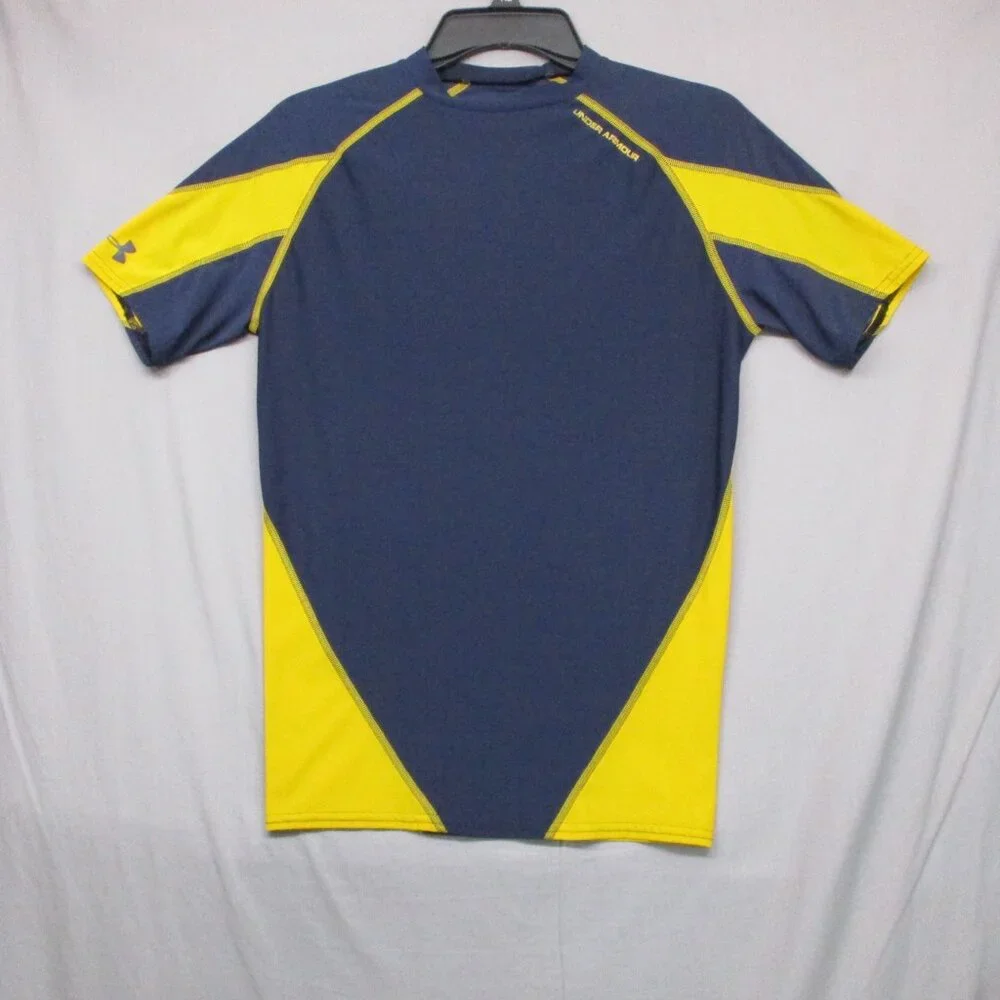 Under Armour Activewear‎ T-Shirt Blue & Yellow Youth Size | L
